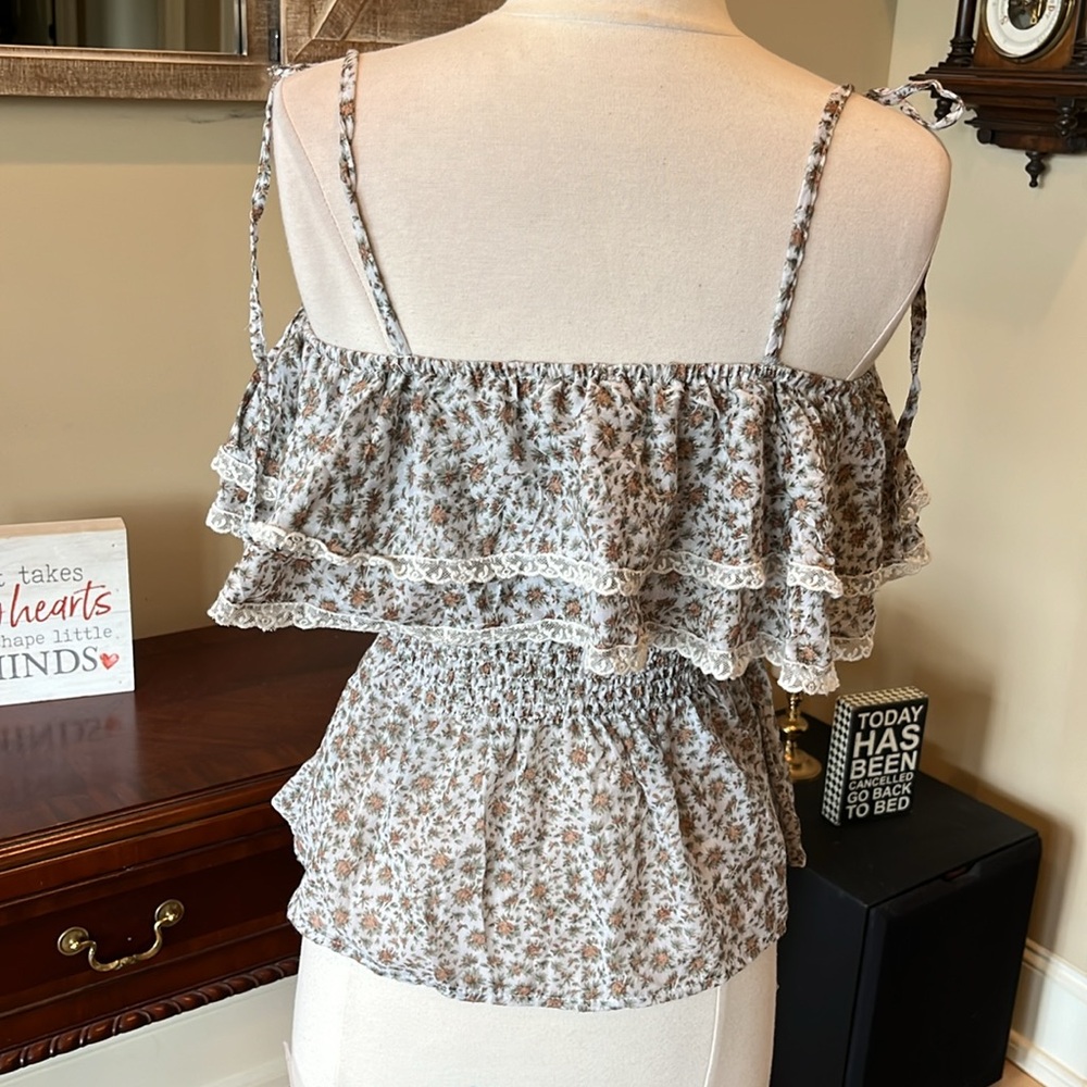 Ruffle Lace Tank Spaghetti Strap - Picture 8 of 9